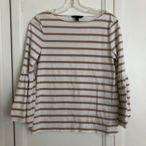 Banana Republic Striped Bell Sleeve Knit LS Top